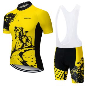 brand new outdoor Sport Short Sleeve Men Bike Cycling Jersey Shirt GEL Bib Shorts Set ty012