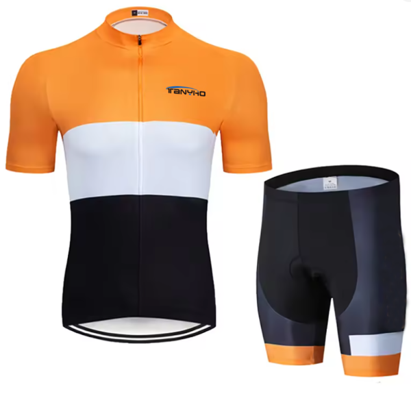 brand new outdoor Sport Short Sleeve Men Bike Cycling Jersey Shirt GEL Shorts Set ty028
